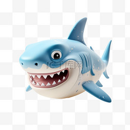 大白鲨图片_大白鲨鲨鱼卡通动物可爱立体萌宠