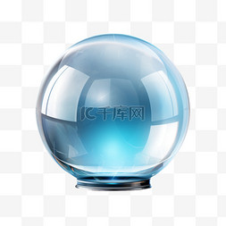 水晶球玻璃球AI元素立体免扣装饰