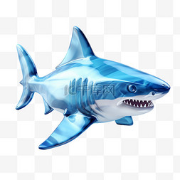 3D渐变鲨鱼质感UI设计UX素材