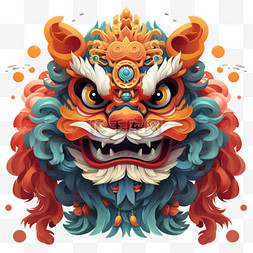 中秋节舞狮喜庆传统节日氛围卡通