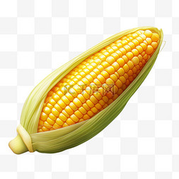 玉米图片_玉米粮食AI元素立体免扣图案