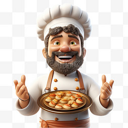 烘焙蛋糕广告图图片_厨师烘焙3D人物卡通立体可爱职业