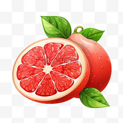 中秋节红柚水果清甜气氛节日卡通