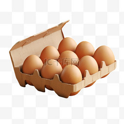 鸡蛋盒子AI立体免扣素材