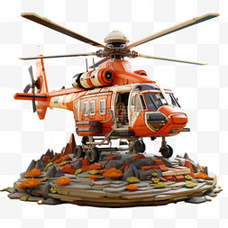 积木像素风格直升机纸雕艺术乐高