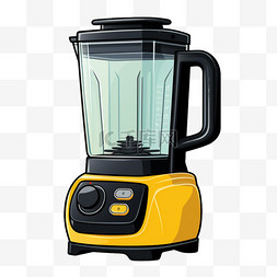 破壁机榨汁机扁平黄色家电常见电