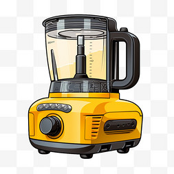 榨汁机破壁机扁平黄色家电常见电