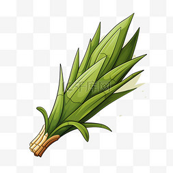 扁平植物竹子竹叶绿色清新绿植淡