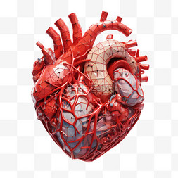 心脏器官血管分布AI元素立体免扣
