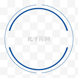 圆形蓝色科技边框图片_蓝色科技圆形边框