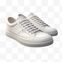 白色鞋子图片_白色皮质小白鞋运动鞋AI素材免扣