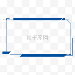 科技文本框图片_蓝色简约科技线条边框文本框