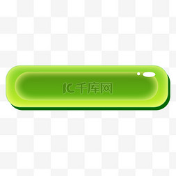 绿色游戏果冻按钮标题框