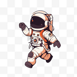 卡通背景太空图片_外太空宇航员手绘元素