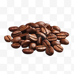 咖啡豆原材料AI元素立体免扣装饰