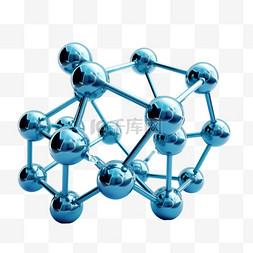 反光质感化学分子抽象免扣素材特