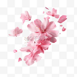 散落的纸片图片_春天春季桃花花瓣古典散落AI元素
