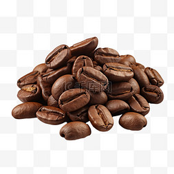 咖啡豆植物原料AI元素立体免扣图