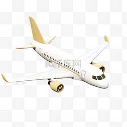 飞机模型3D可爱图标元素