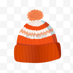 冬季保暖保暖图片_冬季毛线帽子卡通插画
