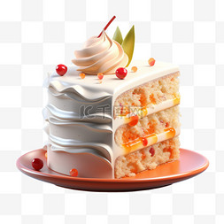 诱人蛋糕图片_3D美食蛋糕甜品食物诱人立体清新