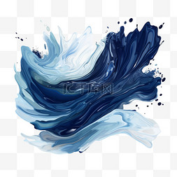 蓝质感图片_笔刷蓝白笔触水墨水彩纹理质感