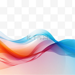 抽象多彩的波浪透明质感装饰4