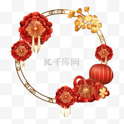 中国风节日新年氛围装饰边框