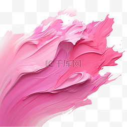 笔刷粉色油画笔触水墨水彩纹理质