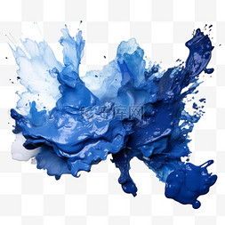 笔刷笔触蓝色水彩水墨墨点纹理质