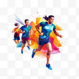 全民健身日跑步运动马拉松人群3