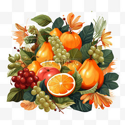 植物各种水果蔬菜水果白露秋季深