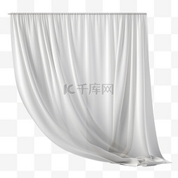 白色窗帘半透明透纱帘洁白元素立