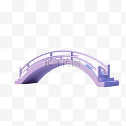 拱桥紫色浪漫鹊桥七夕情人节相爱