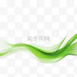 形状素材图片_抽象绿色线条波纹装饰2