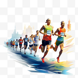 男运动图片_城市马拉松赛事跑步人物3