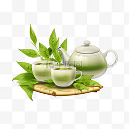 凉图片_茶艺泡茶工具茶叶绿茶2