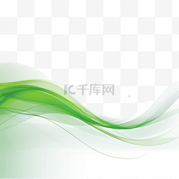 抽象绿色线条波纹装饰3