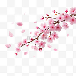 樱花飘落图片_樱花花朵树枝粉色花朵2