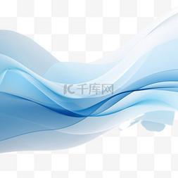 抽象轮廓图片_时尚的蓝色波浪线抽象装饰4