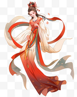 中秋节手绘古装女子嫦娥9