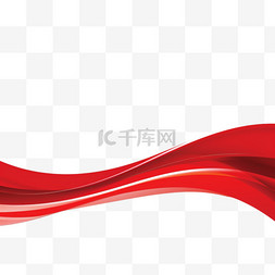 波浪抽象几何图片_红白色抽象液体装饰3
