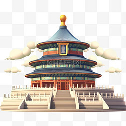 国庆节旅游景点天坛北京建筑地标