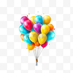 国庆节图片_国庆节彩色气球装饰彩带飘带气球