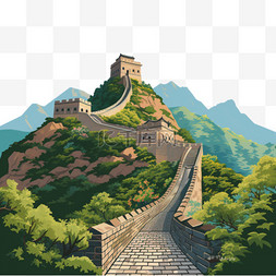 景点地标图片_国庆节旅游景点地标建筑长城北京