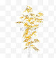 3d金属竹子植物金色