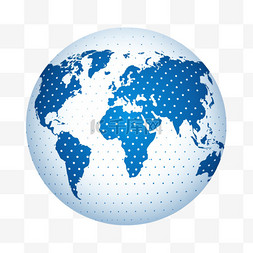 地图世界图片_向量地球虚线蓝色地图