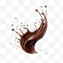 白巧克力浆图片_巧克力溅起的漩涡和落地的逼真设