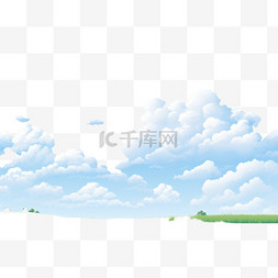 天空全景图片_晴朗的蓝天和云彩背景的全景。