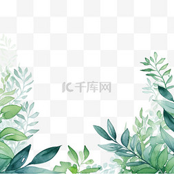 水彩纸纹理素材图片_带叶子的水彩画背景